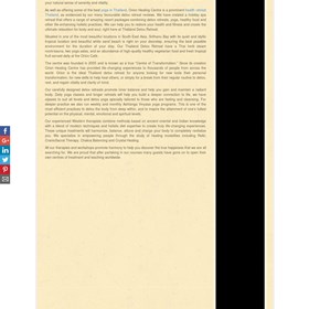 Healing Center: Thailand's Best Healing Center